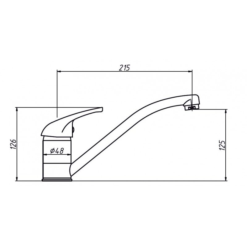 GRIFO MONOMANDO FREGADERO CAÑO BAJO Källa ENKEL 23607